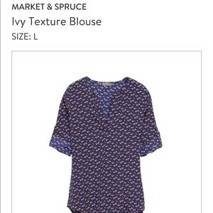 Market & Spruce Tab-Sleeve Blouse